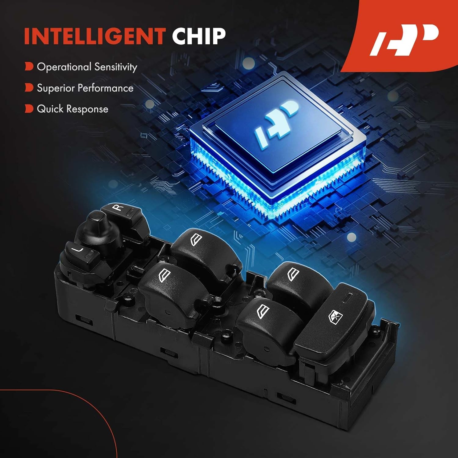 A-Premium Master Power Window Switch Compatible with Volvo XC60 2018-2020, XC90 2016-2019, S60 2019, V60 2019, Front Left Driver Side