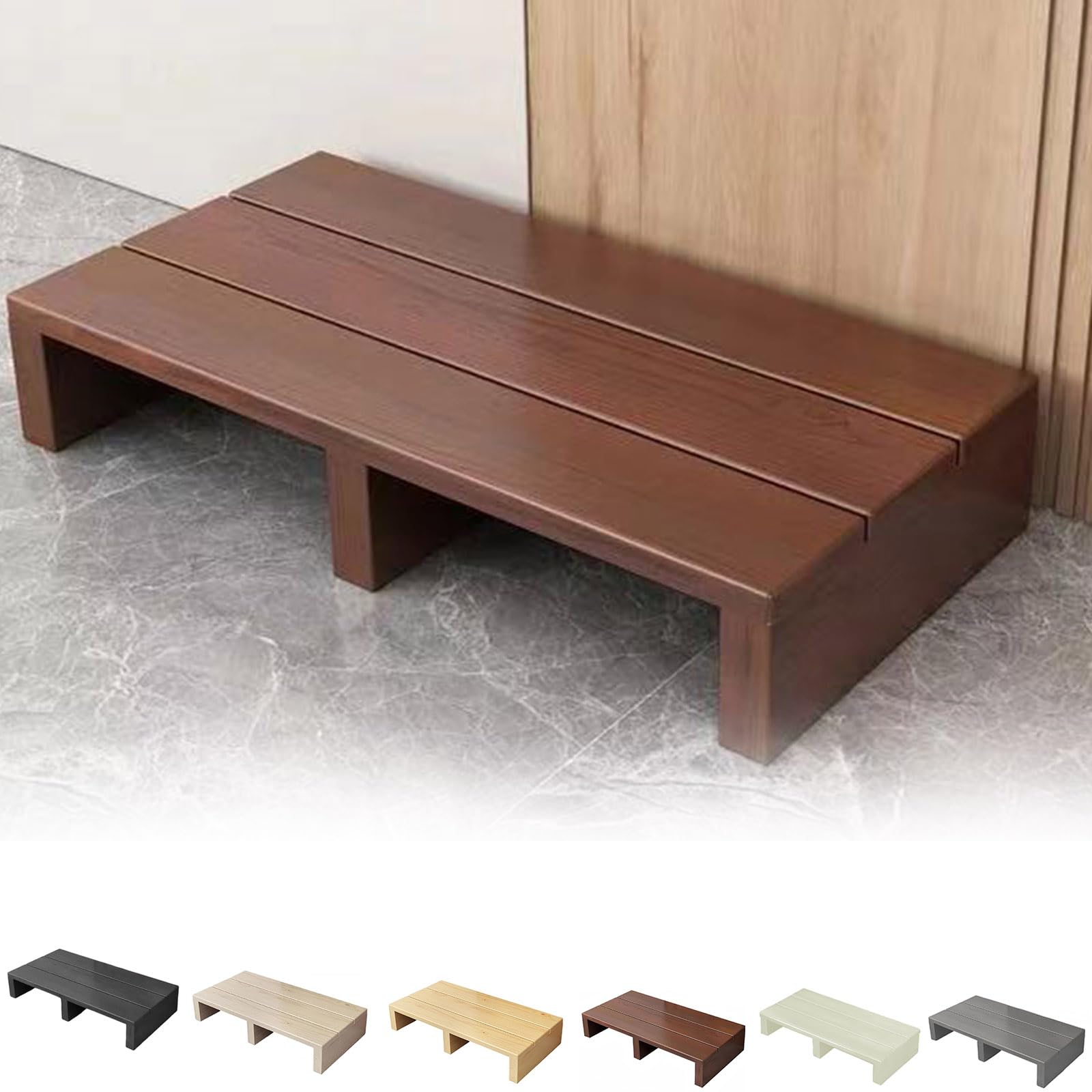 Nevthar Long solid wood step stool,Platform Step Safety Step,Instantly Reduces Height of doorsteps,Sturdy Structure,with Non-Slip Top,Solid Wooden Mobility Helper,for Office,Stepping Stool,loft beds