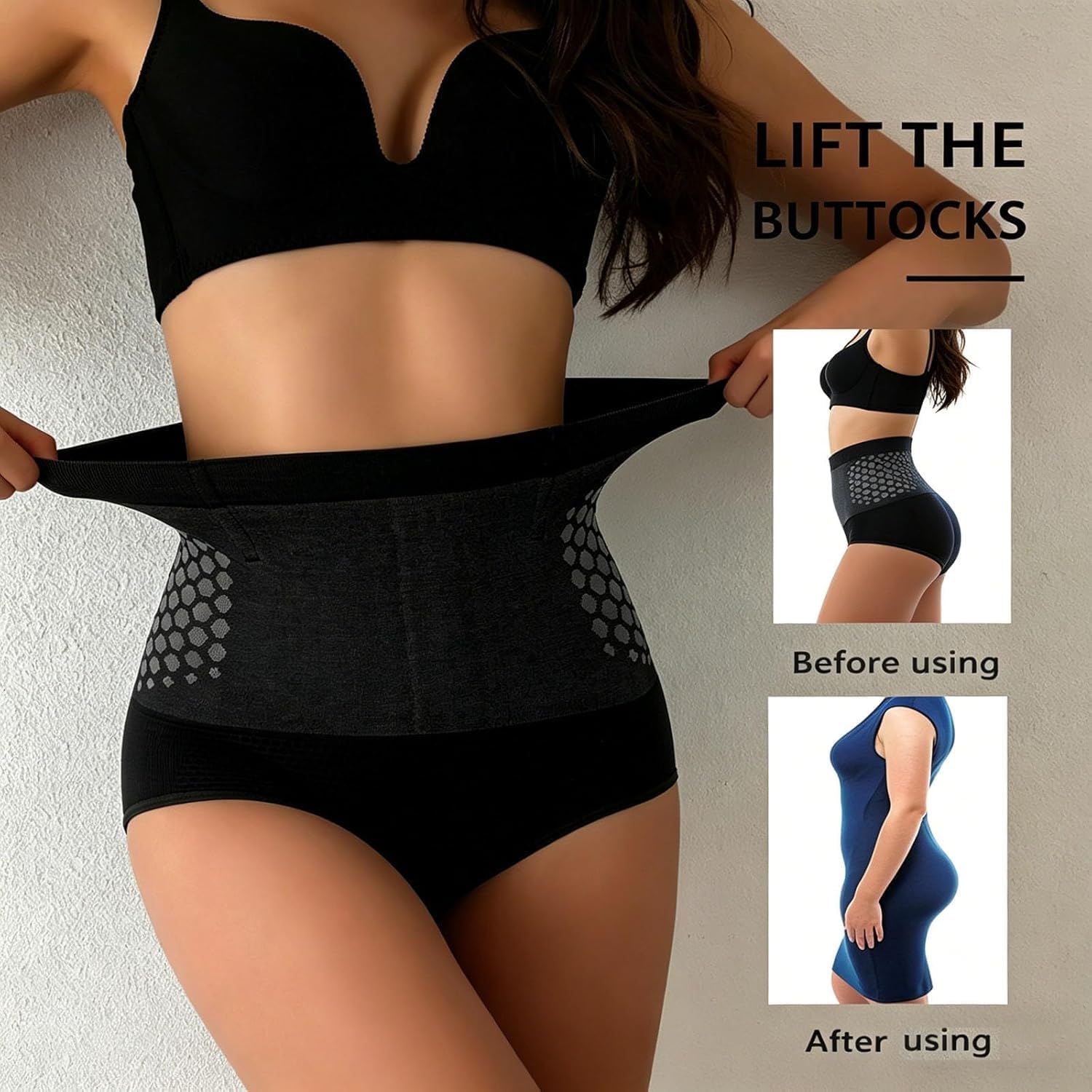 Pantalones Cortos Termogénicos Moldeadores Cintura Alta para Mujer Faja
