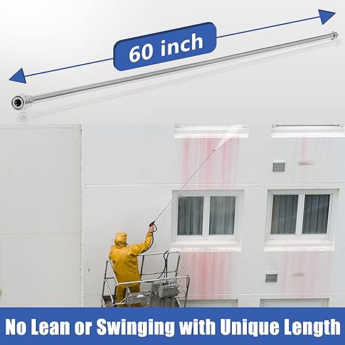 Miniatura 3 de RIDGE WASHER Extensión de varita para lavadora a presión, lanza de repuesto para lavadora a presión de 120 pulgadas, varita extensora de acero