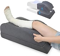 Vista 1 de Almohadas de elevación de piernas ajustables en altura para después de una cirugía, lesiones o descanso, almohada de espuma viscoelástica