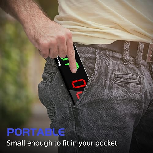 Miniatura 19 de Temporizador de gimnasio portátil, reloj de entrenamiento con batería recargable e imán integrado, cronómetro cuenta regresiva/hacia arriba para Azul