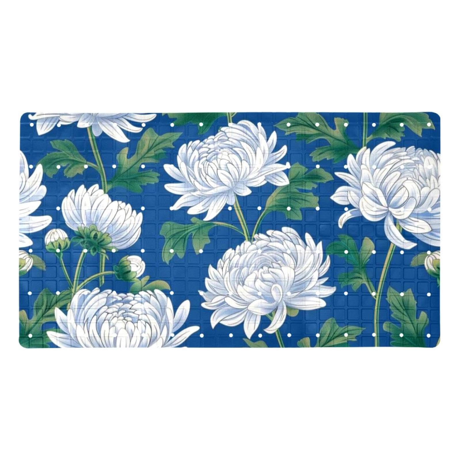 Tapis de bain antidérapant en PVC à fleurs pour sécuriser la baignoire des enfants