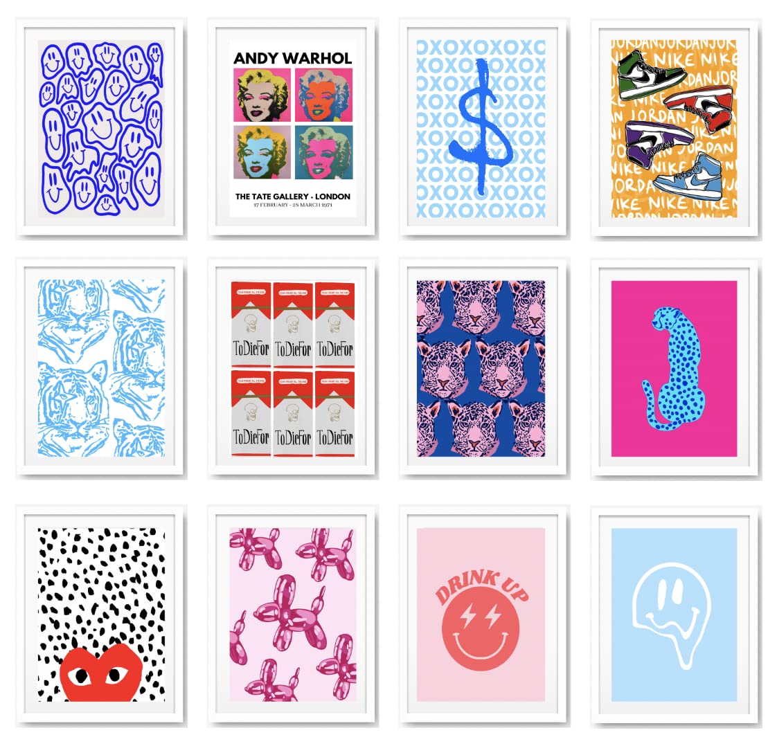 Aesthetic Set of 12 Poster Print Bundle 8x10" Wall Art -Trendy Art Decor - Home Decor/Kitchen/Bedroom/Dorm - By Printer's Row & Co. (PRC1) : Handmade Products