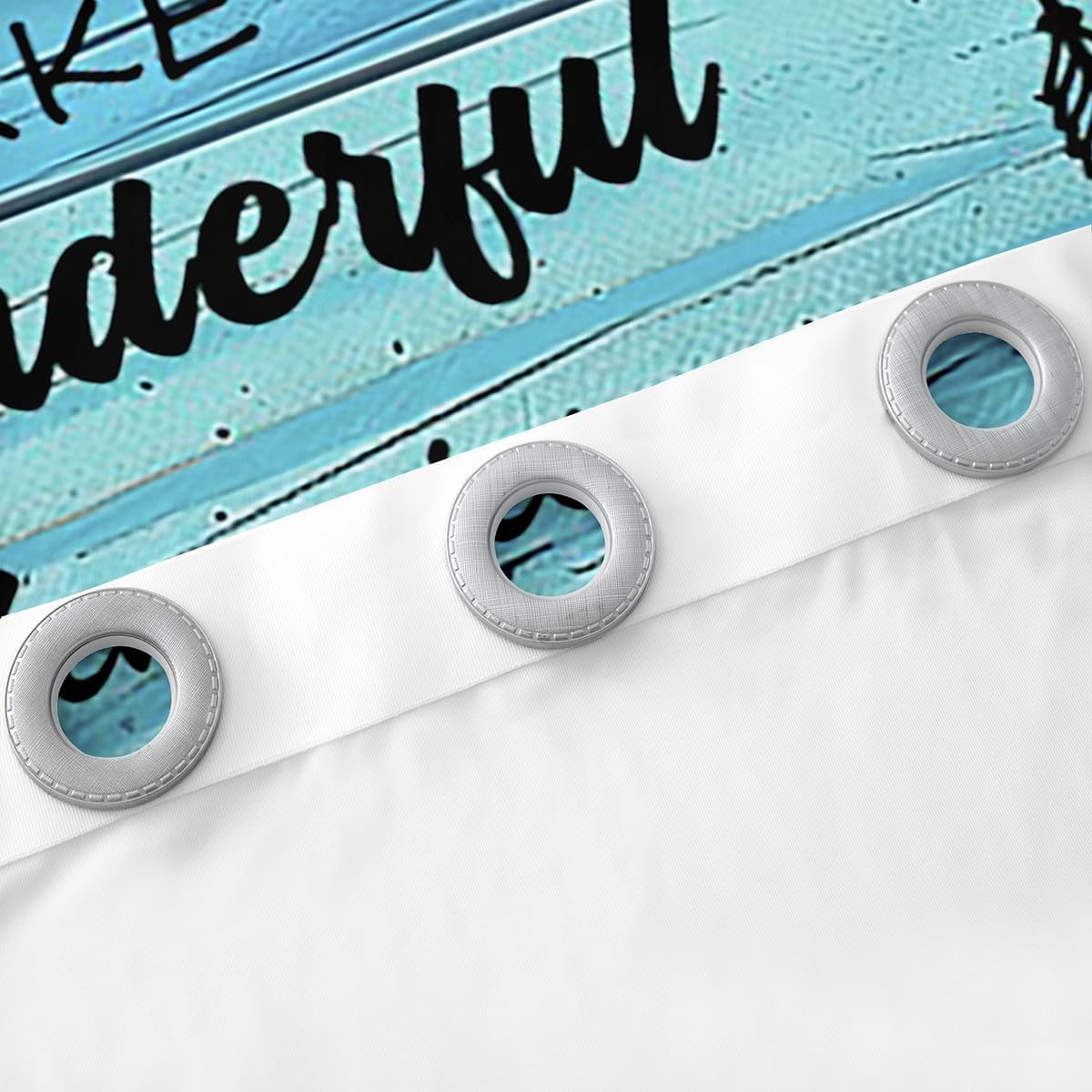 Erosebridal Rustic Camper Curtains 42x90 inch,Happy Camping Blackout Curtains(30-50%) for Cabin Lodge,Farm Style Camping Rules Curtains Drapes,Wooden Plank Window Curtains 2 Panels for Living Room