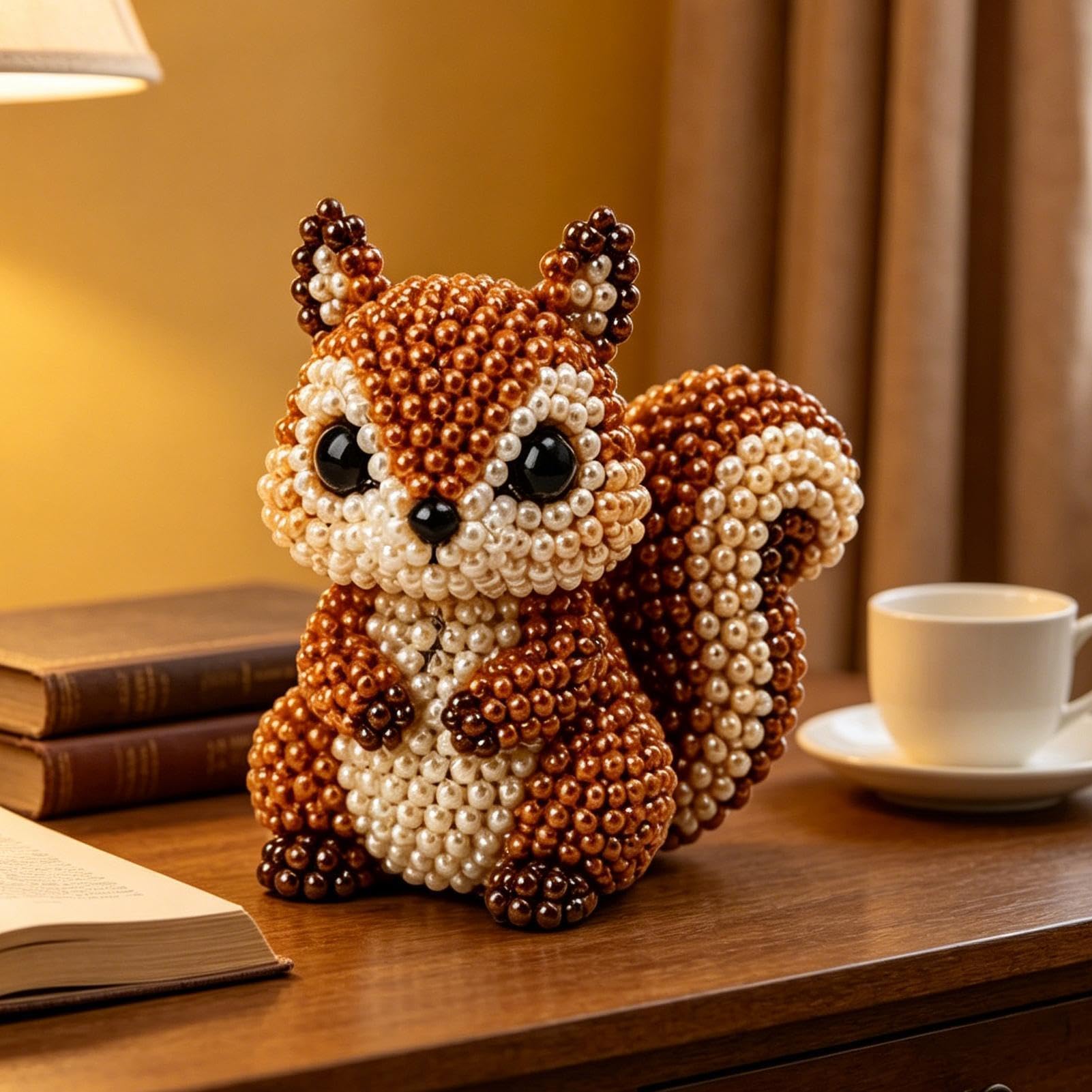 Set de Animales con Abalorios, Kit de Animales con Cuentas, pequeño Kit Bordado 3D, Hechos a Mano y Conjunto artesanía pájaros(H)