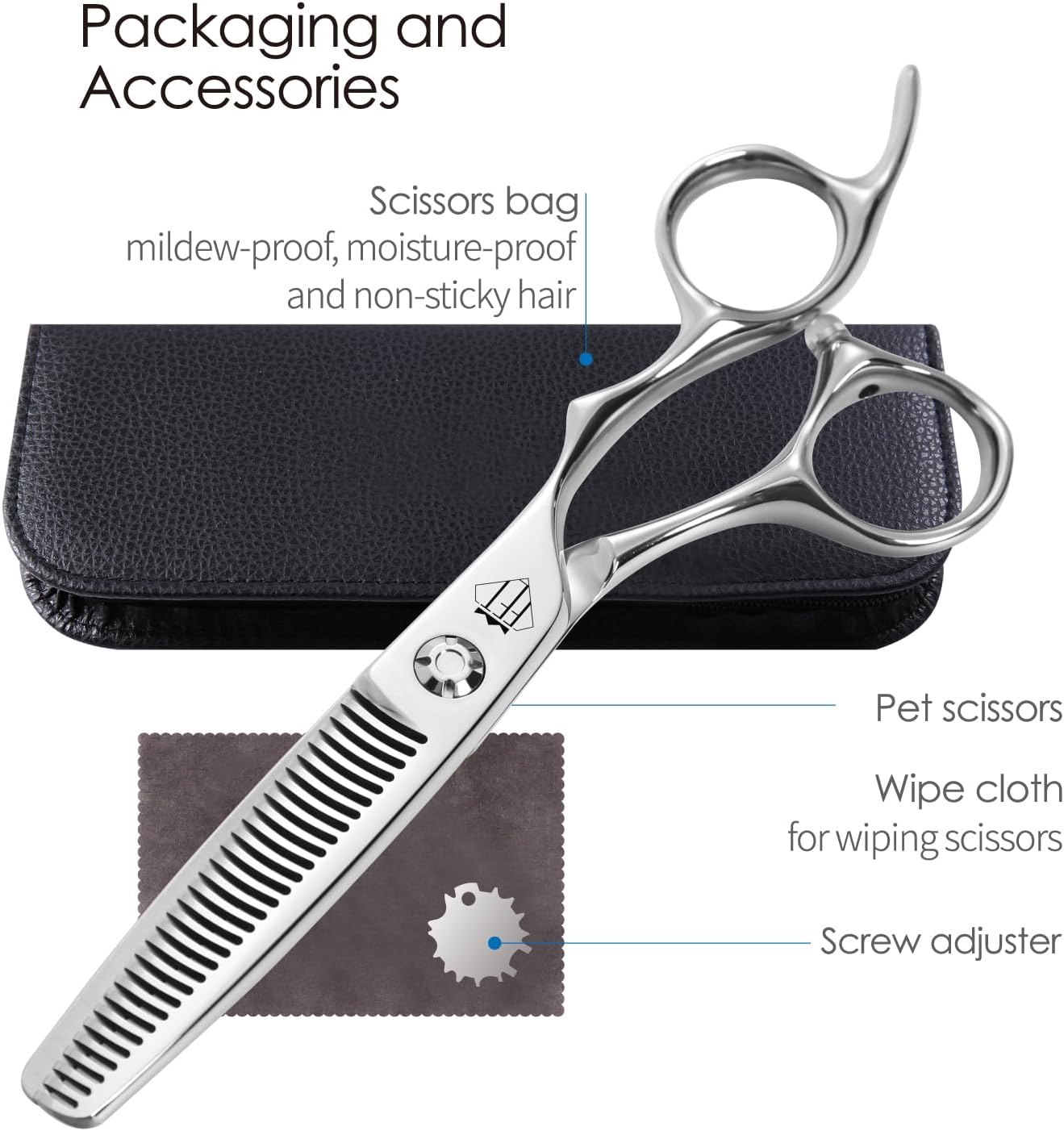 Professional Hair Cutting Scissors, JPVG10 Alloy Steel, Super Hard and Sharp (Thinning A, 6.0'')