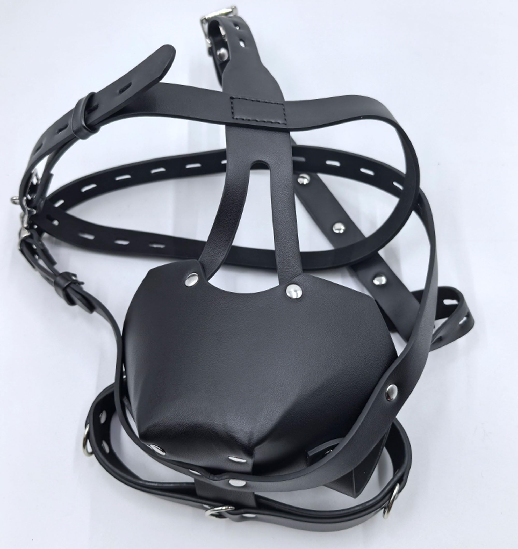 Muselière BDSM Baillon verrouillable – Harnais Gag