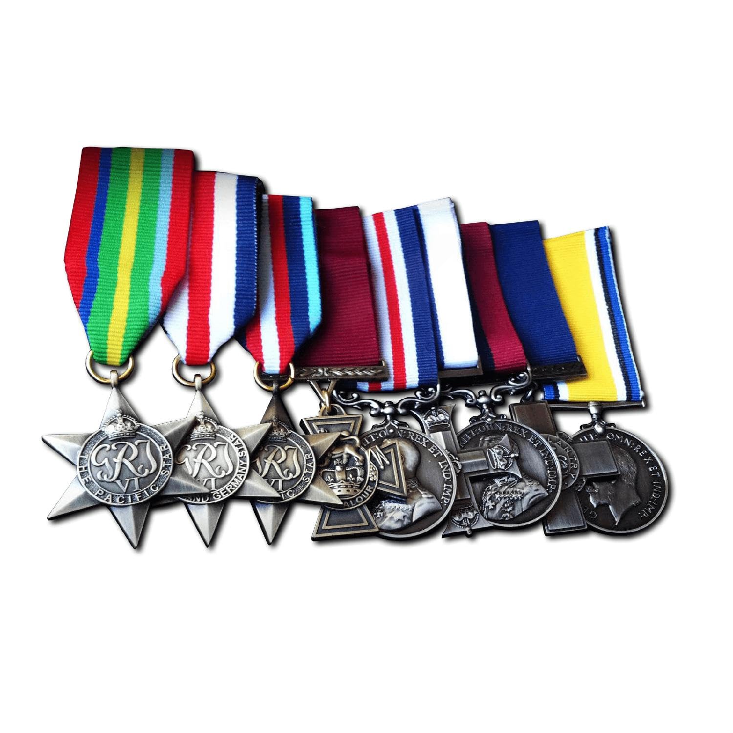 FREECROWS Military Medals Group Set Victoria Cross, Military Medal, Military Cross, France, Pacific, Arctic Star & George Cross British War medal Replica