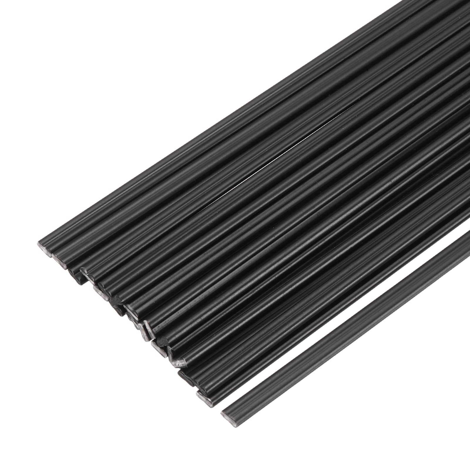 sourcing map 33cm x 6mm 20pcs Plastic Welding Rods, 13 Inch PP Welding Strips 1/4" for Plastic Welder Soldering Tool Kit, Car Bumpers, Kayak Repair, Black