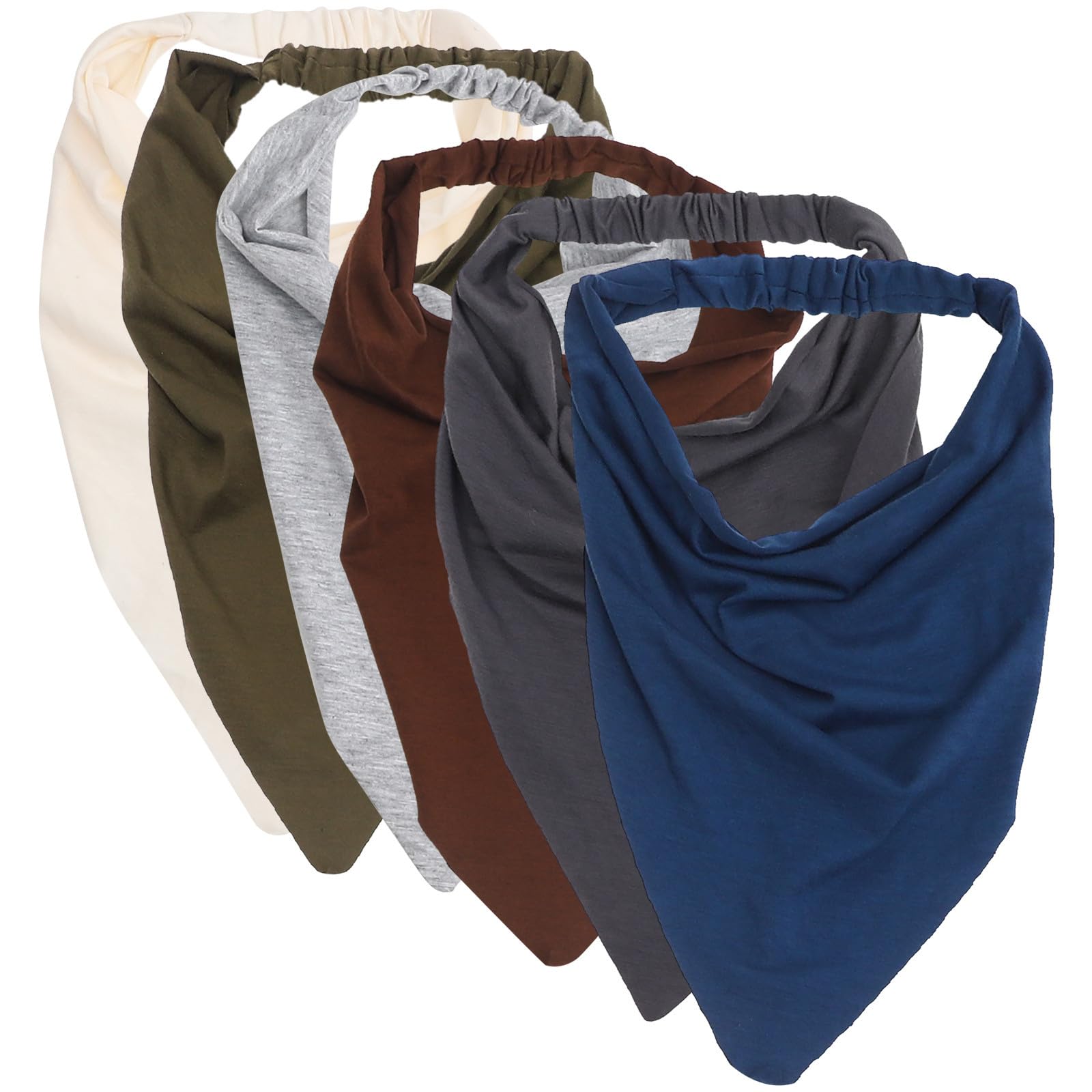 6pcs Foulards Bandana pour Cheveux Élastiques en Coton et Polyester, Bandeaux Bohèmes pour Femmes et Filles, Accessoires Coiffure Faciles à Porter