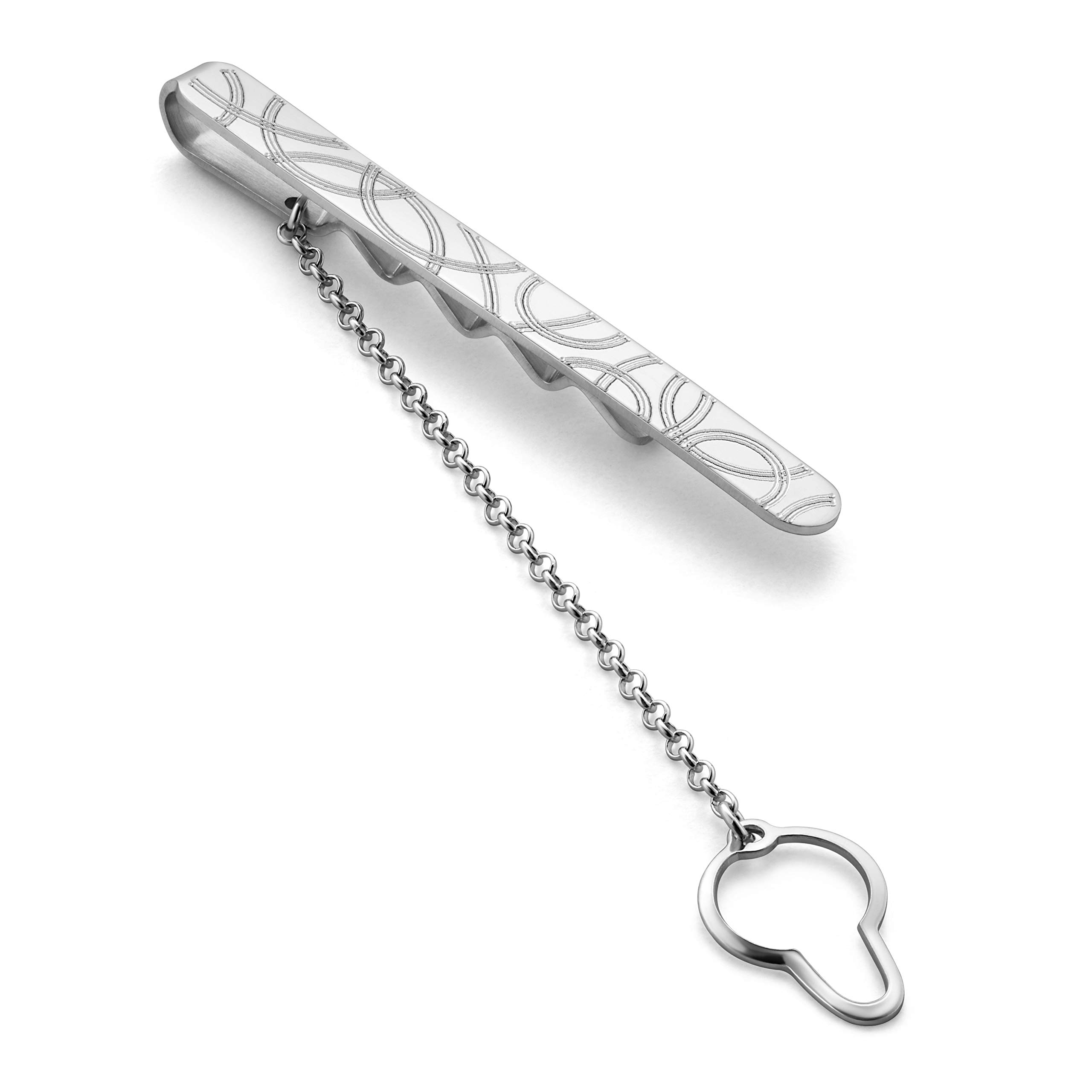 Herren Krawattennadel Aus Sterling-Silber Mit Stilvollem Kreisenmuster Herstellung In Der EU