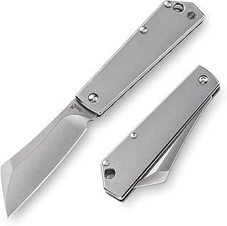 KeyUnity KK03S Small Folding Knife Fixed Blade Knife, Stainless Steel EDC Pocket Knife for men & Women