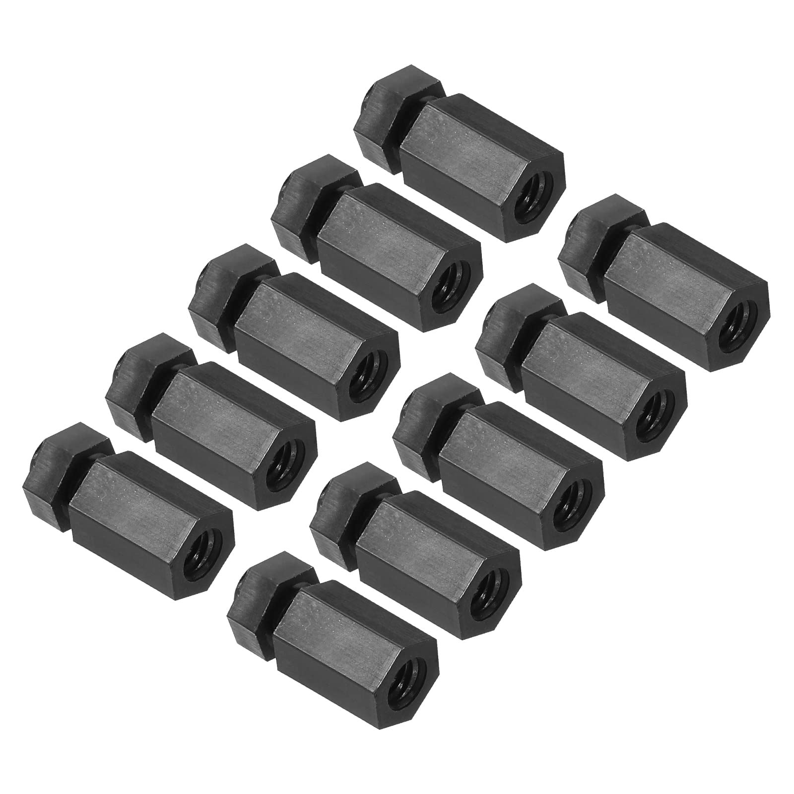 PATIKIL 20 Pares De Separadores Hexagonales Nylon M4 – Macho-Hembra 50+6 Mm Con Tuercas, Aislamiento Para PCB Y Electrónica