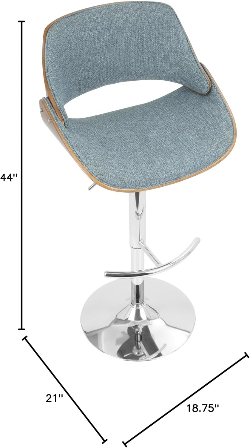 Grandview Gallery Fabrizzi Adjustable Bar Stool, Chrome Bar Stools, Bar Chairs, Swivel Bar Stools, Bar Stools Set of 2