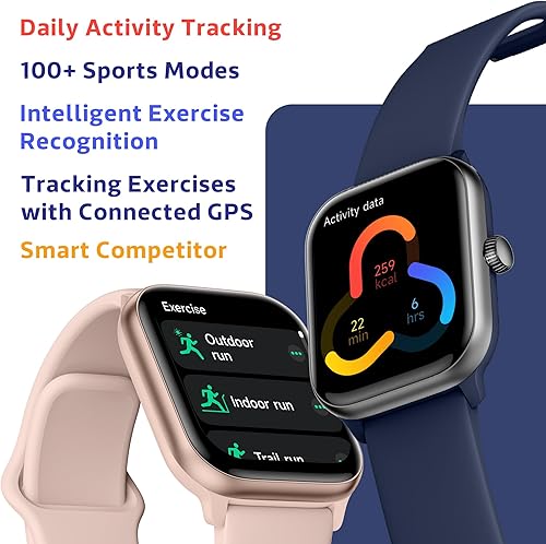 Miniatura 5 de OCTANDRA Ignite VeryFit Reloj inteligente HR frecuencia cardíaca oxígeno en sangre, monitor de sueño, contador de pasos de 1.8 pulgadas, podómetro,