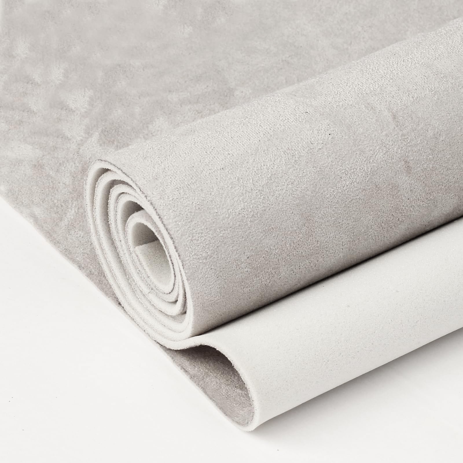 Suede Auto Headliner Fabric 120" L × 60" W with Foam Backing - Grey Interior Replacement Material for Car/Truck/SUV/RV Roof, Tube Packaging - Home Repair/DIY Headliner MaterialGlobal Recycled StandardOEKO-TEX STANDARD 100Global Recycled StandardGlobal Recycled Standard