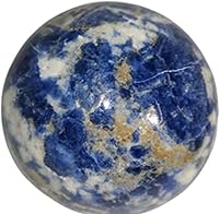 Vista 1 de Jet Sodalite 1.772-1.969 in - Esfera de bola tallada a mano, cristal tallado a mano, curación, enfoque devocional, chakras espirituales, Jet