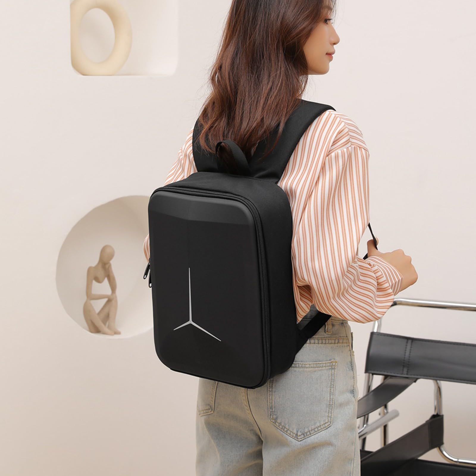 Caja protectora para mochila, parte trasera transpirable y bolsa de almacenamiento resistente a la intemperie, múltiples compartimentos, bolsa impermeable