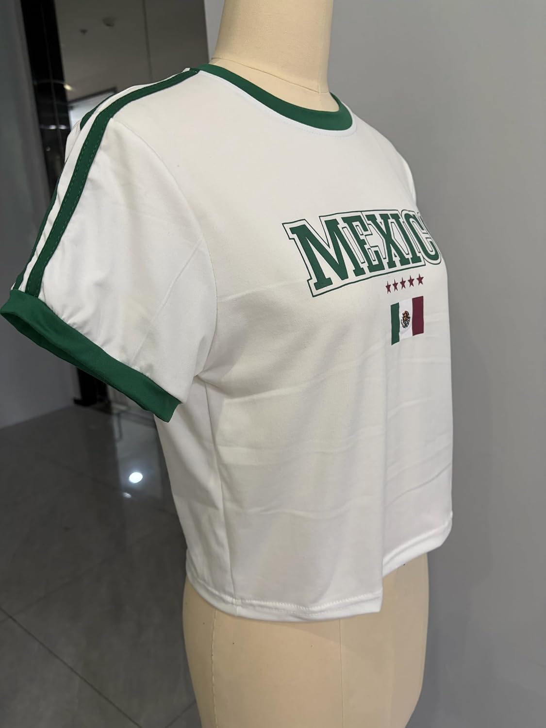 Mexico Jersey Shirt Women Summer Y2k Graphic Baby Tees Short Sleeve Cute Crop Tops Mexican Vintage 2000s Clothing - Image 5