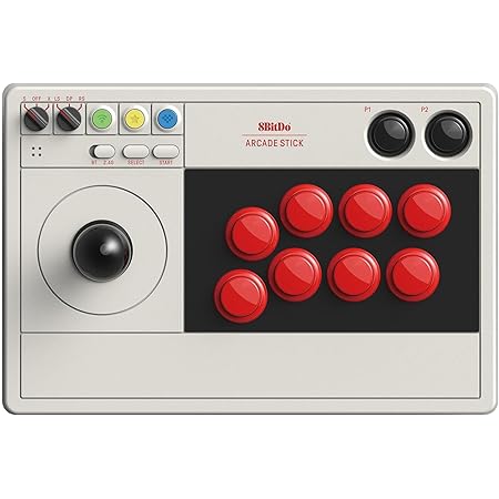 8Bitdo Arcade Stick for Switch & Windows, Arcade Fight Stick Support Wireless Bluetooth, 2.4G Receiver and Wired Connection