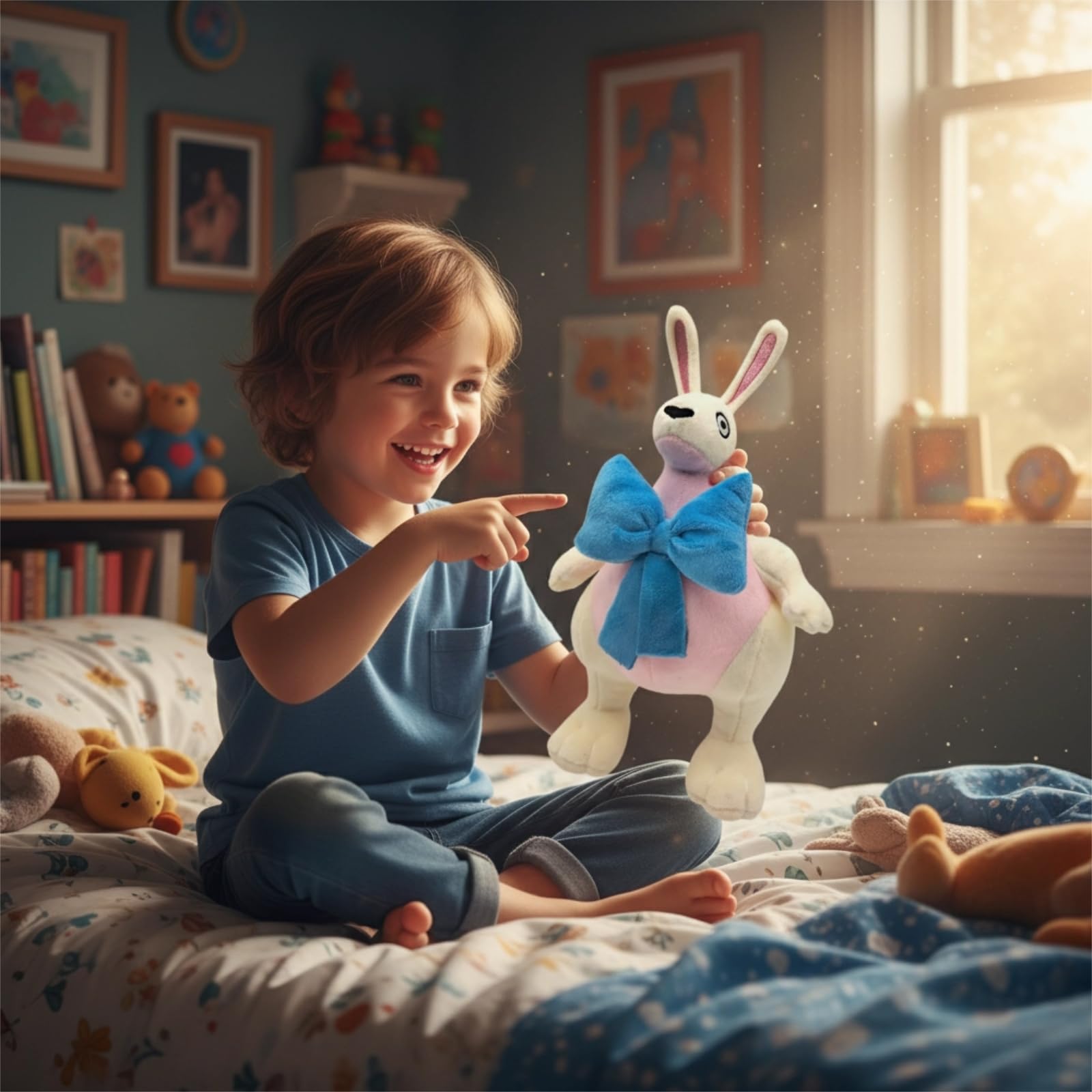 99 Nights in The Forest Plush Toy, Evil Bunny from 99 Nights in The Forest Stuffed Animal Plushies for Game Fans, Collectible Gift for Kids Boys Girls Adults - 2
