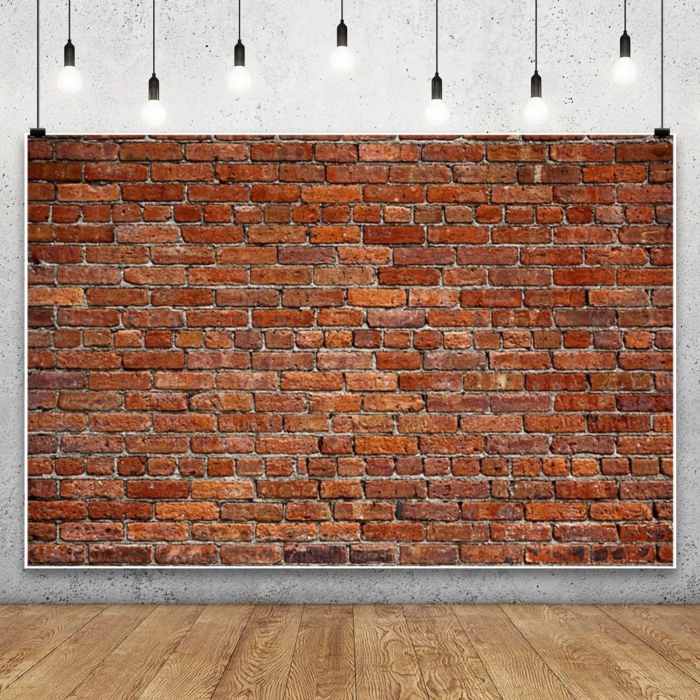 3,5x2,5m Backsteinmauer Fotokulisse Rustikale rote Backsteinmauer Kulisse Antikes Thema Stein Backstein Gestaltung Hintergrund Baby Geburtstag Baby Dusche Party Dekoration