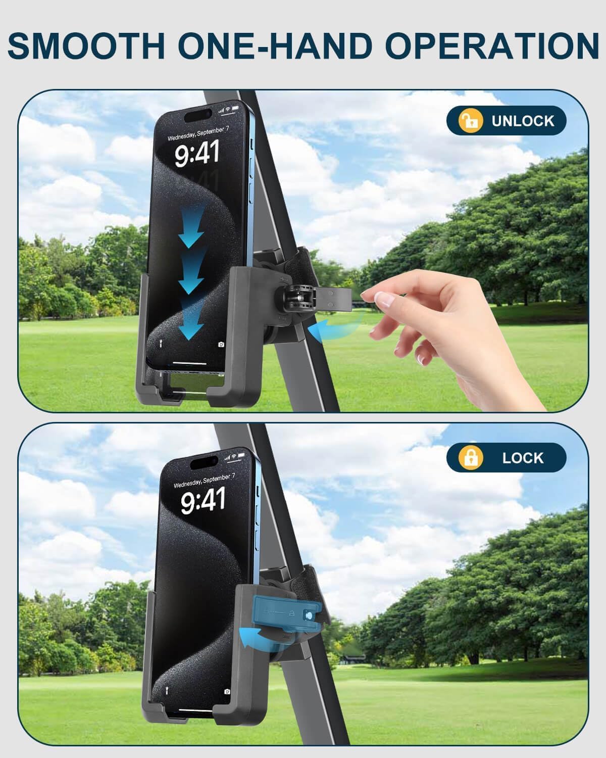 Golf Cart Phone Holder Mount Magnetic with Vibration Dampener Anti Shake, Golf Cart Phone Caddy Compatible with iPhone/Galaxy/Google Pixel/Motorola Fit EZGO/Club Car/Yamaha/ICON/Zone - Image 7