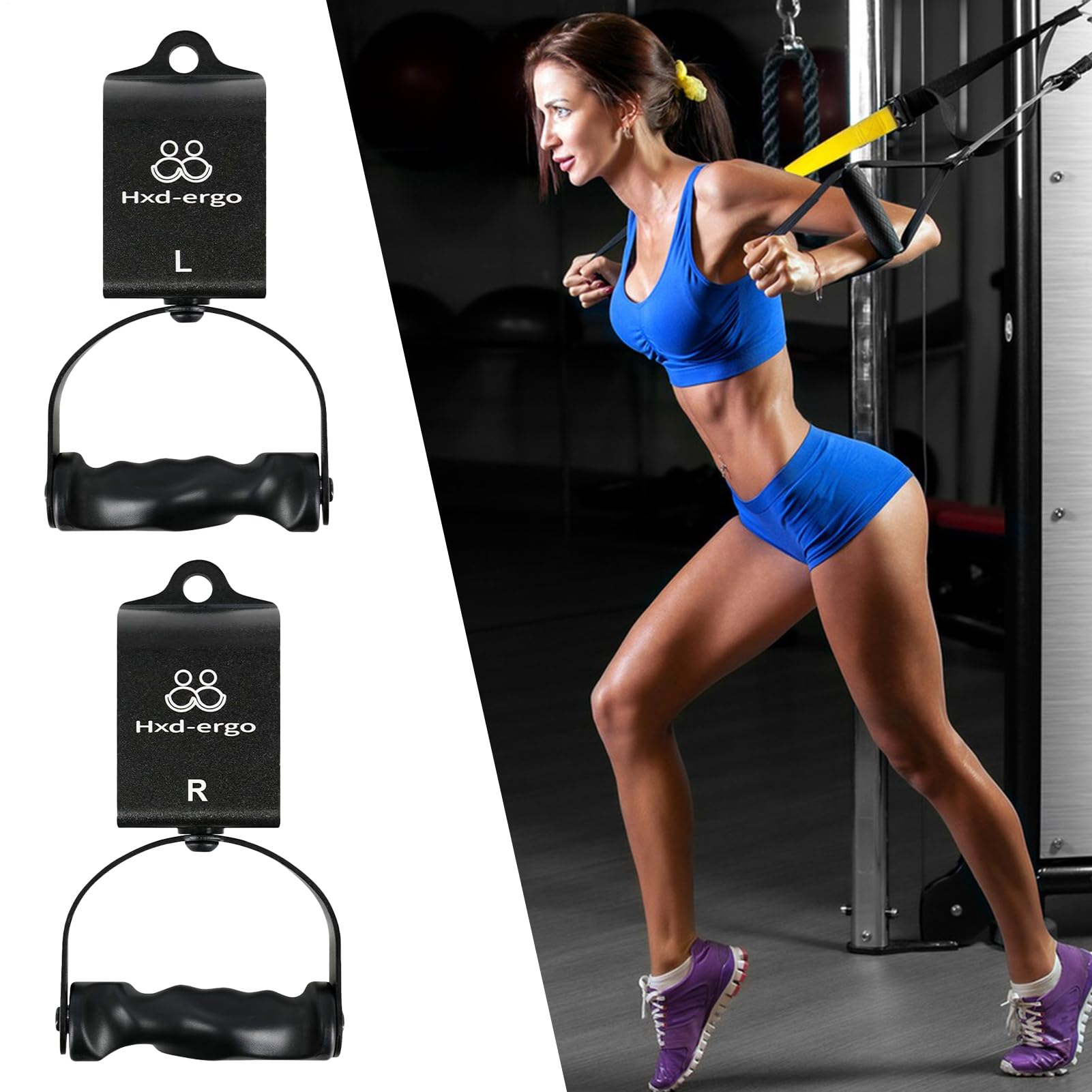 Generico Maniglie per Esercizi in Palestra 1 Paio 360 Gradi Rotanti | Maniglie Per Macchina A Cavi Per Palestra Per Atleti Donne Uomini Adulti Adolescenti Barra Per Trazioni Puleggia Resistenza