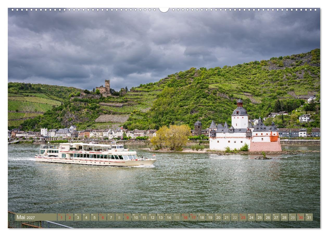 CALVENDO - Burgen in Rheinland-Pfalz (Wandkalender 2027 DIN A2 quer), Monatskalender: Eine Auswahl der schönsten Burgen und Festungen in Rheinland-Pfalz. (Querformat)