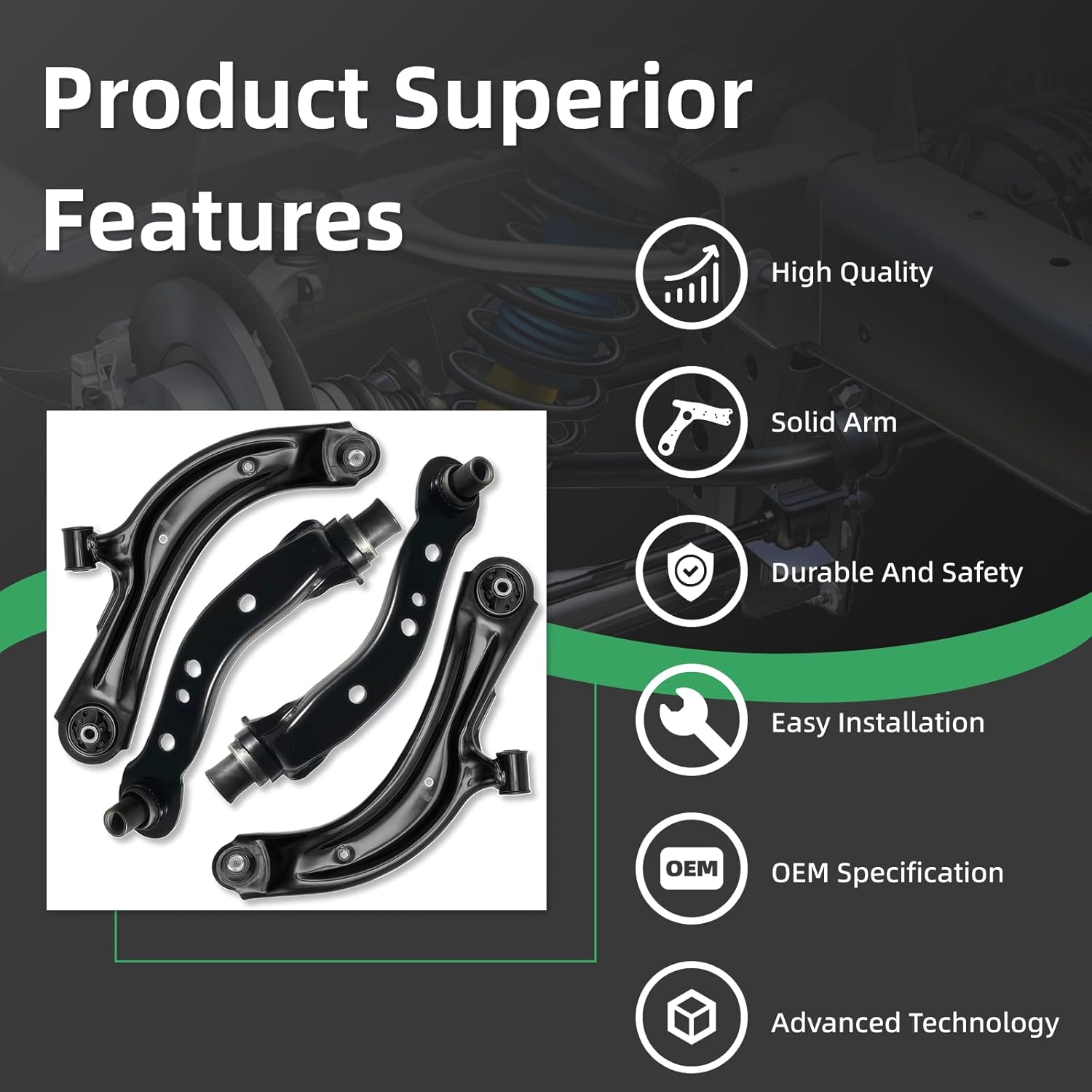 4pc Front Upper & Lower Control Arm Ball Joint Compatible with Fit for Nissan NV200 Sentra 2013 2014 2015 2016 2017 2018 2019 2020#OE K622159 K622160 K641723 K641724