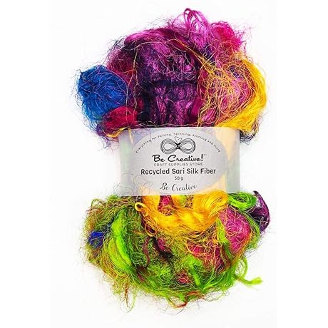 Recycled Silk Sari Fiber Mix: Explore Vibrant Wet Felting