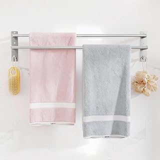 BETHOM Handtuchhalter Ohne Bohren Gebürstetes Nickel Doppelt 80 cm