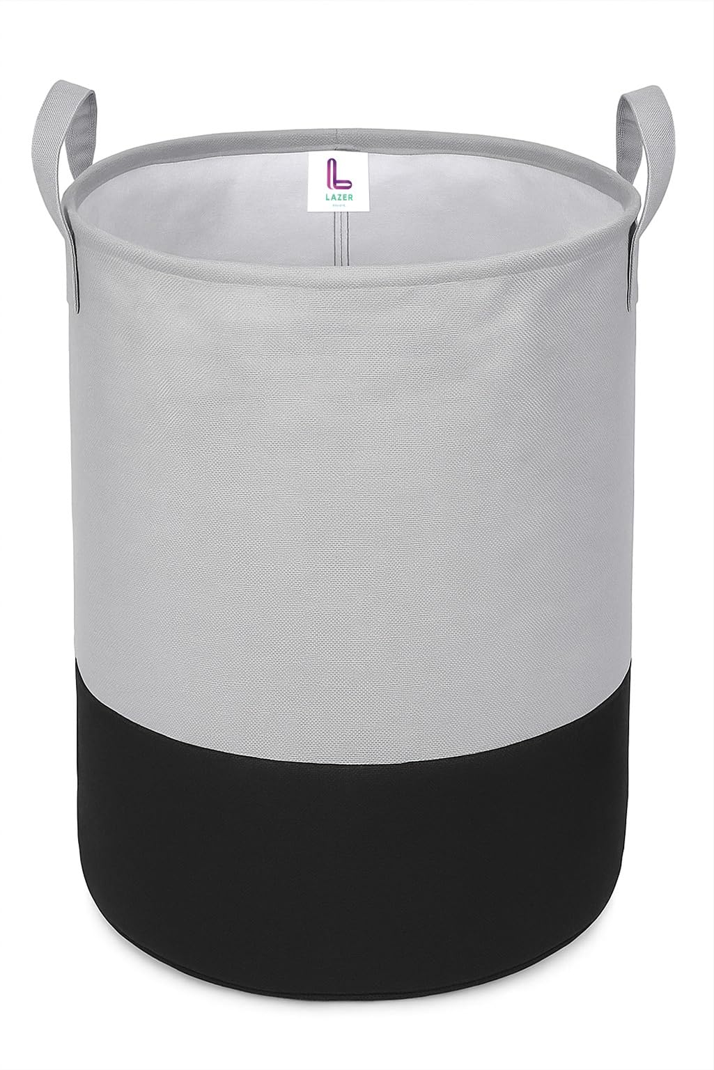Lazer Large Foldable Round Laundry Bag – 45L Waterproof Non-Woven Storage Basket for Clothes & Toys (Grey)-image-21