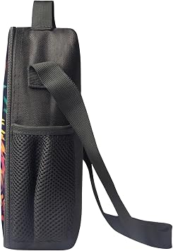 Reusable Insulated Lunch Bag Tiger Print Boys Girls Lunch Box for Kids Adjustable Strap Double Zipper Tote for Work School Travel