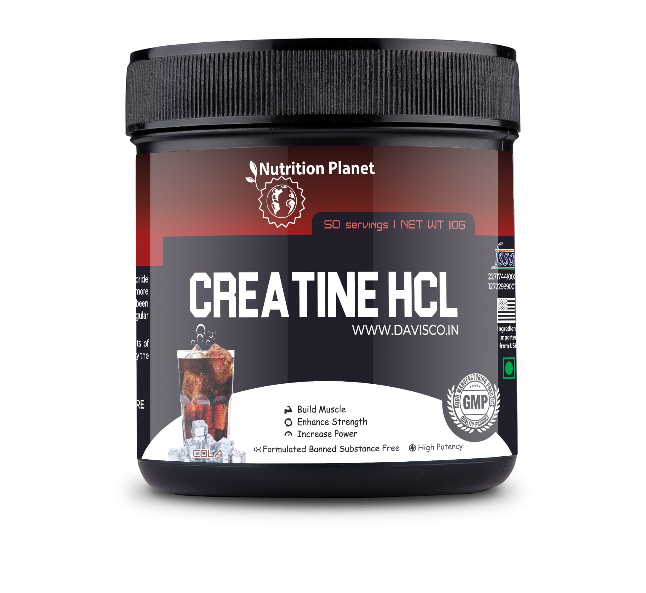 Nutrition Planet Creatine HCL (Cola,110g / 0.24 Lb, 50 Servings) (B0CTZXW14Y) Amazon Price History, Amazon Price Tracker