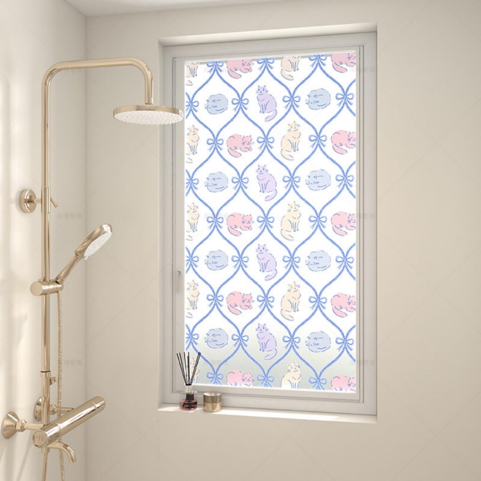 Window Film Privacy 90x200cm Butterfly Privacy Film for Glass Windows,Blackout Self-Adhesive,Opaque Film for Bathroom,Static Outdoor