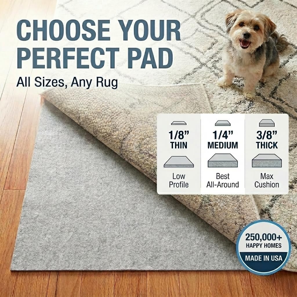 RUGPADPETS Teppichunterleger Antirutsch Unterlage, Haustierfreundliche Barriere, rutschfest, Öko-Diamant-Kollektion, 12,7 x 20,3 cm, umweltfreundlich von Design