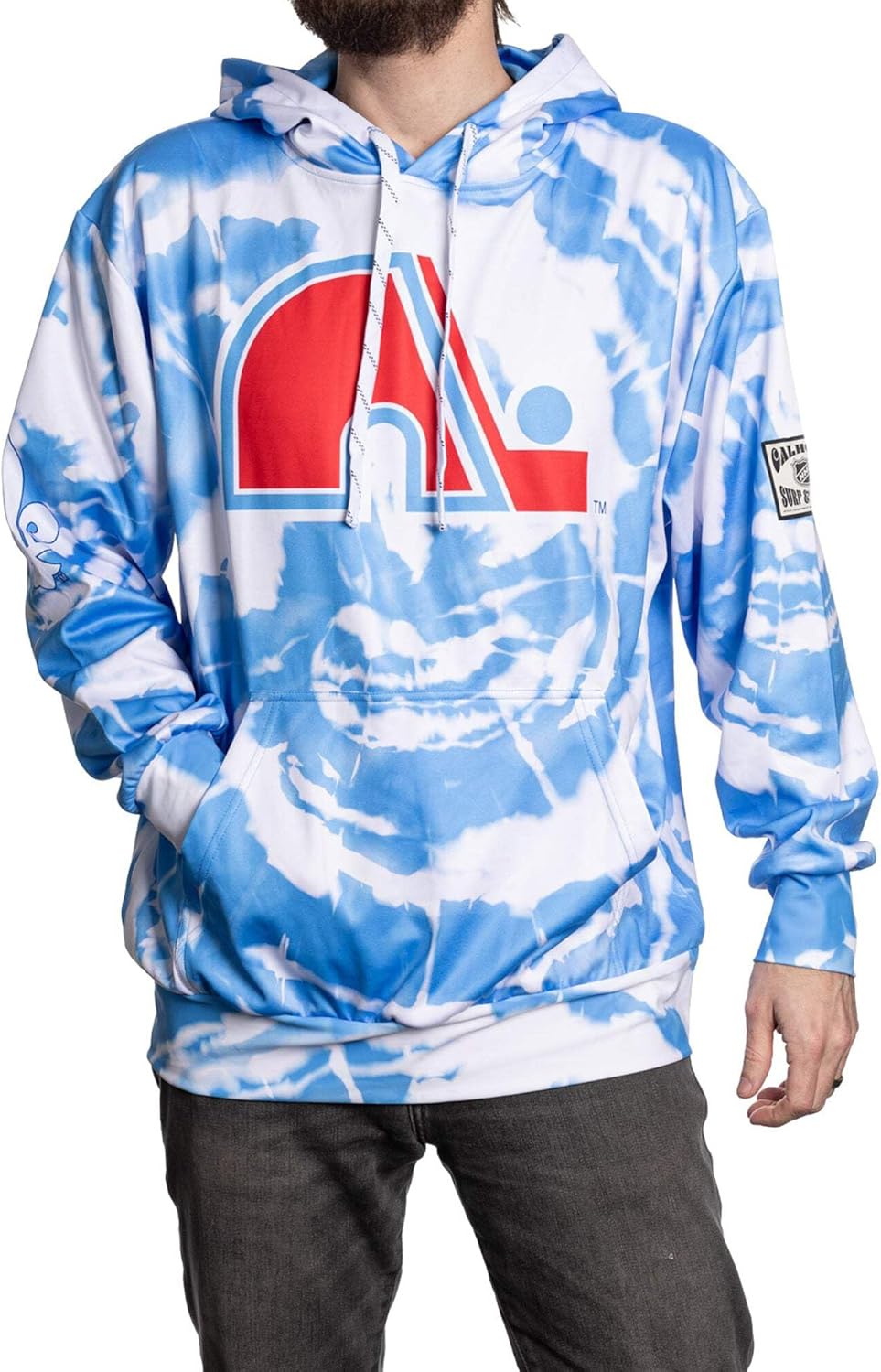 Calhoun NHL Surf & Skate Mens Tie Dye Classic Team Sublimation Pullover Hoodie