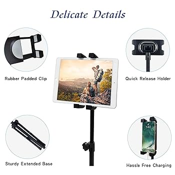 Amazon.com: Raking Tablet Floor Stand, Height Adjustable