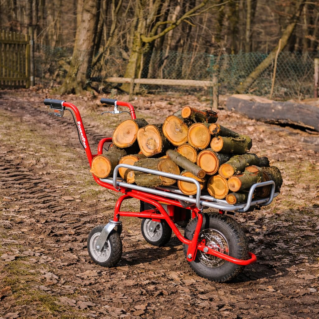 POWERPAC ED120 with loading Bed Dimensions L92 100 cm B71 – 78 – Battery Powered Wheelbarrow/Electric Wheelbarrow/Dumper Wheelbarrow/Motorized Wheelbarrow