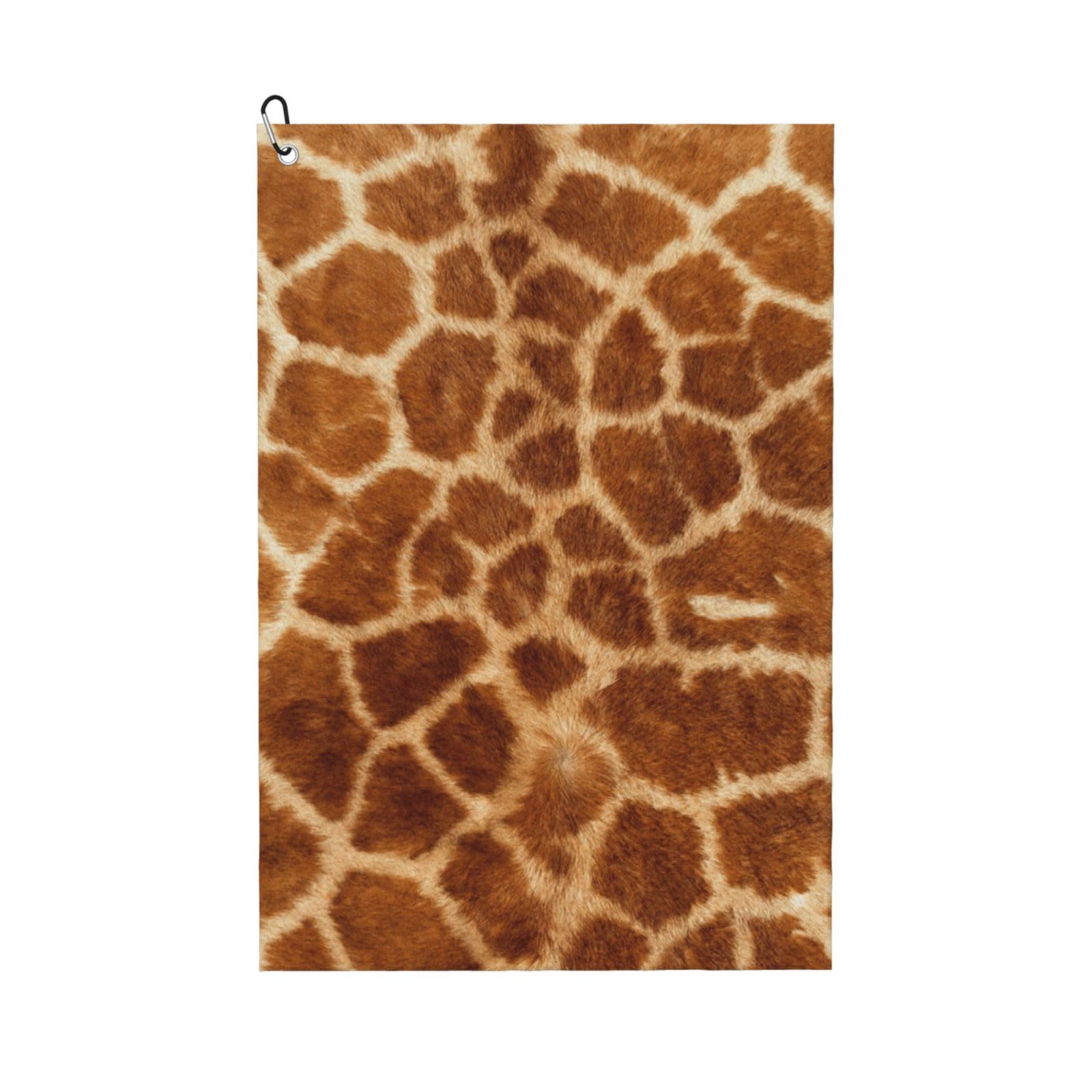 Hnnkloy Giraffe Pattern, 16x24 in Portable Waffle Golf Towels with Carabiner Clip for Golf Bag