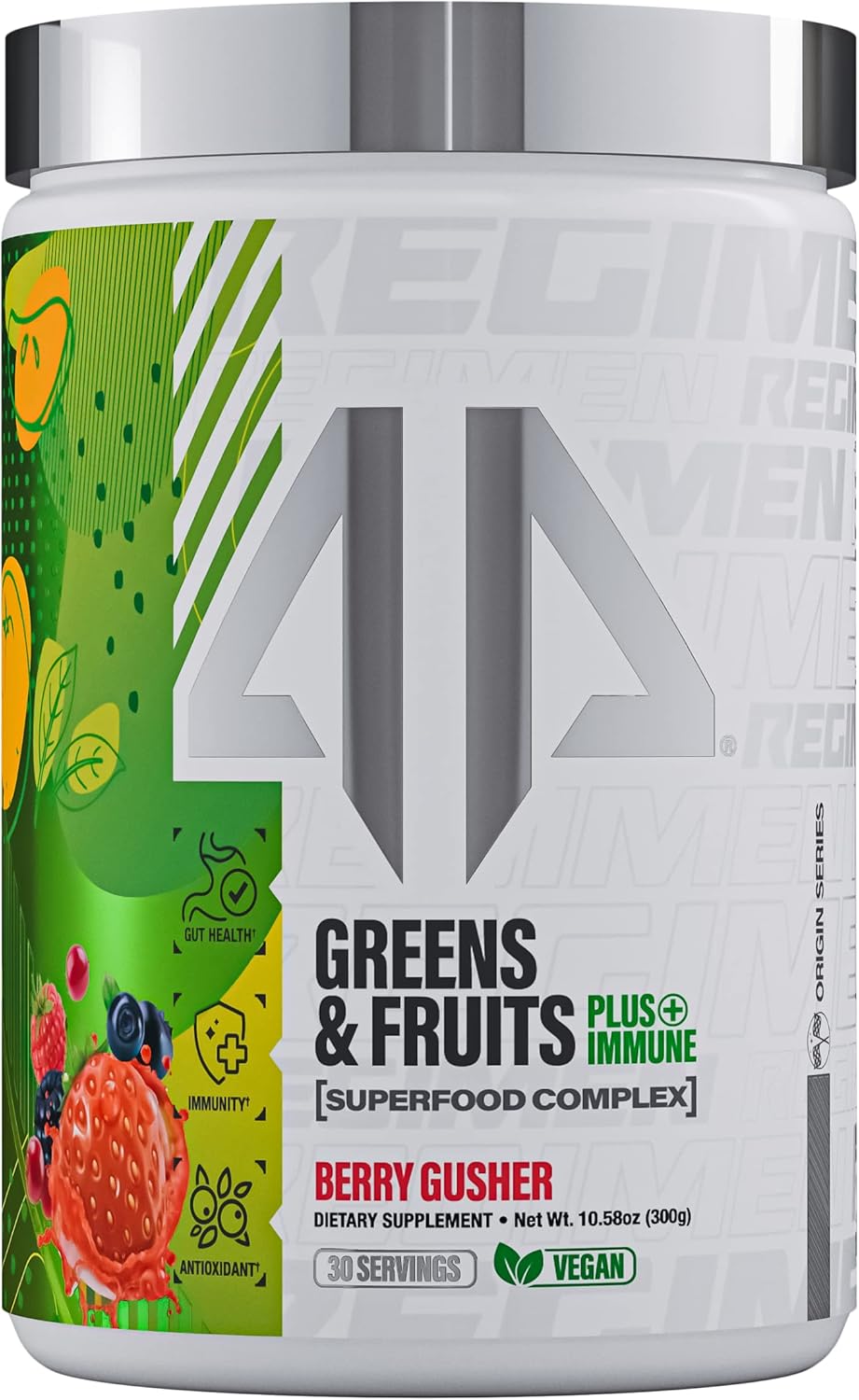 Greens & Fruits Plus Immune Vegan Superfood Complex for Men & Women by