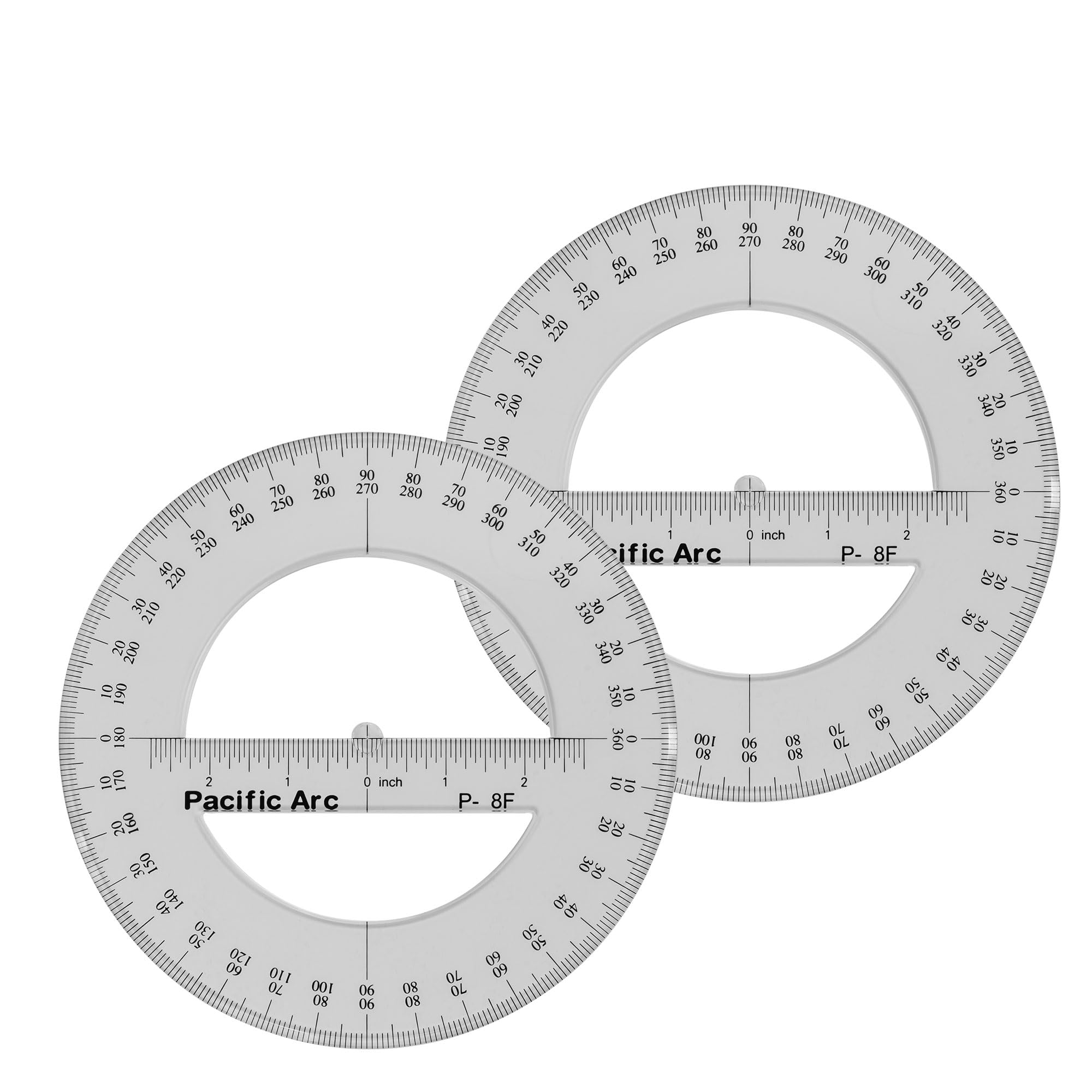 Clear Plastic Protractor - 8 Inch Ruler -11 Clear Plastic Protractor - 8 Inch Ruler -11