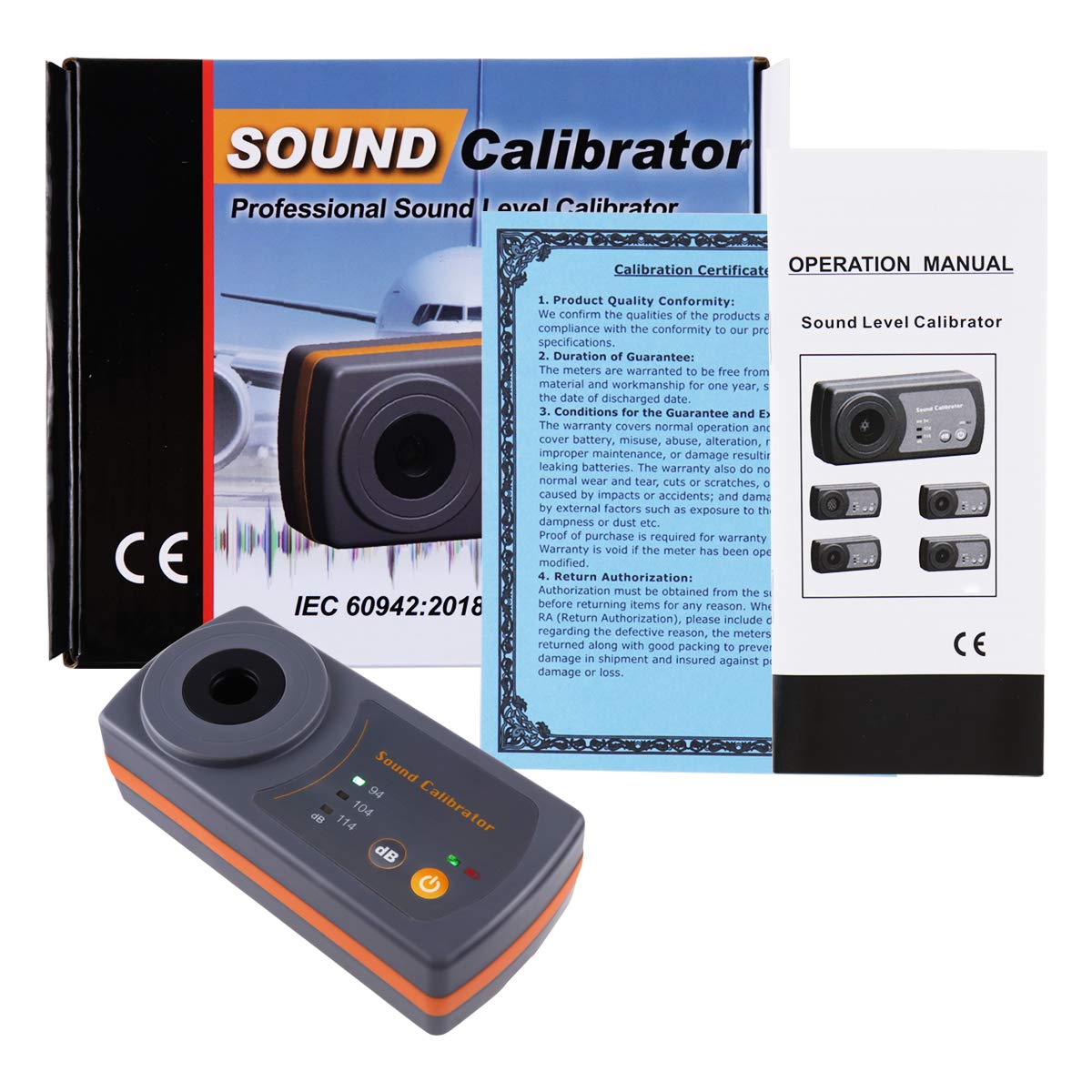 Digital Sound Calibratore 94db E 114db Per 1/2" E 1" Pollice (30dB ~ 130dB)