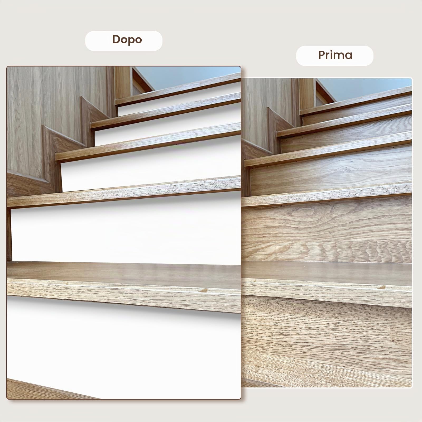 QUARKZMAN Autoadesivi scale Adesivi 14pz Sbuccia e Stick Vinile Bianco | Scale Adesivi Decalcomanie, per scale scale Casa Bagno Pavimento Decorazione
