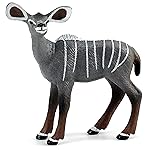 FUNSHOWCASE African Jungle Animals Gray Lesser Kudu Female Toy Figure Realistic Plastic Figurine Height 2.6-inch