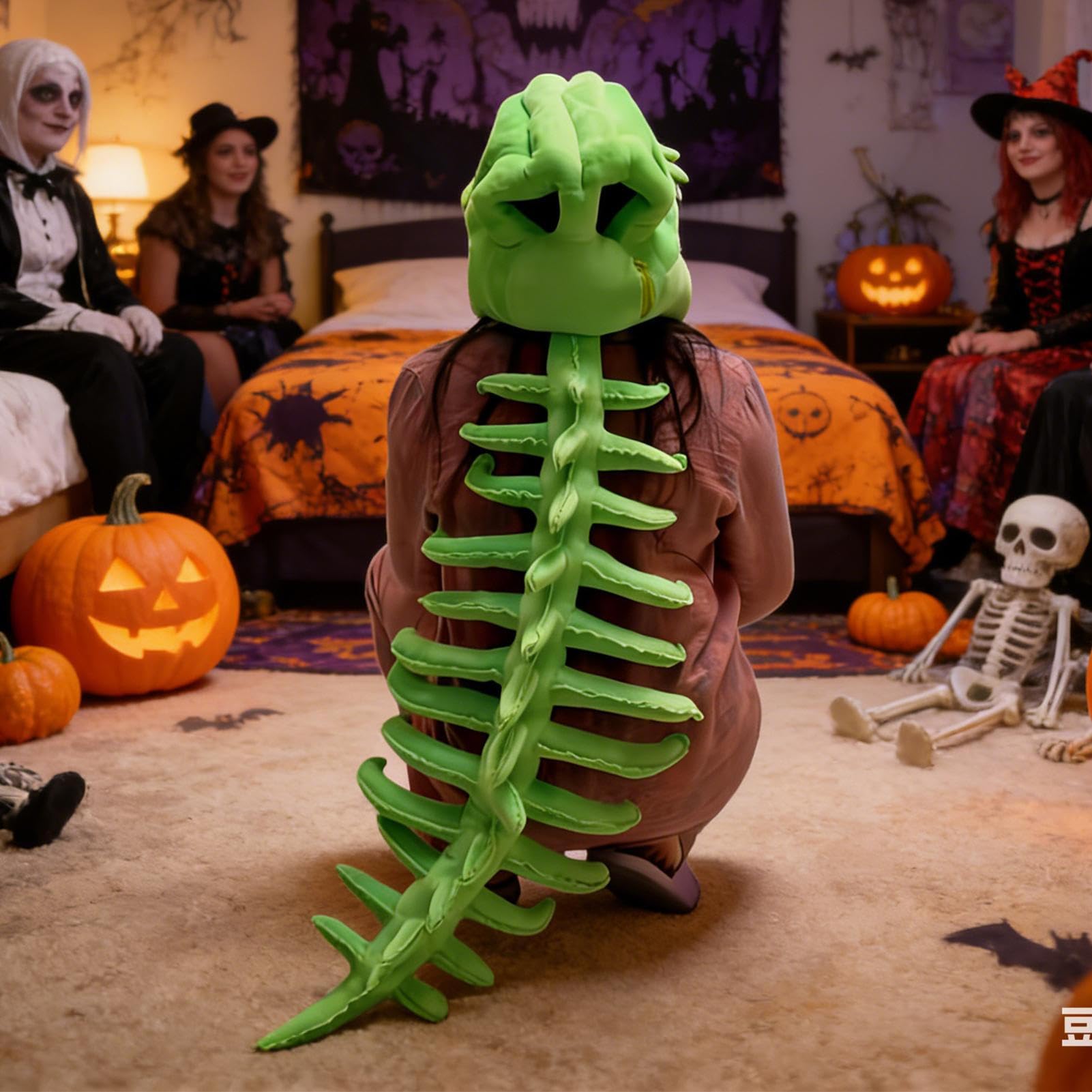 Kostium szkieletu dinozaura – przebranie, kostium szkieletu zwierzęcego na Halloween, realistyczny design na występy sceniczne, wydarzenia tematyczne, konwencje komiksowe, nawiedzony dom