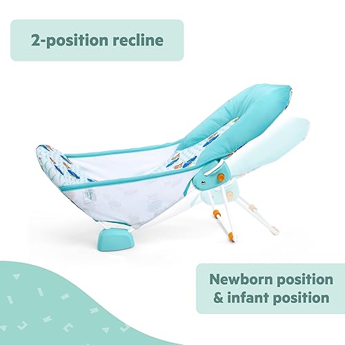 Miniatura 6 de Disney Baby Finding Nemo - Asiento de baño plegable de 2 posiciones, soporte ajustable para fregadero o bañera, edades de 0 a 6 meses hasta 20