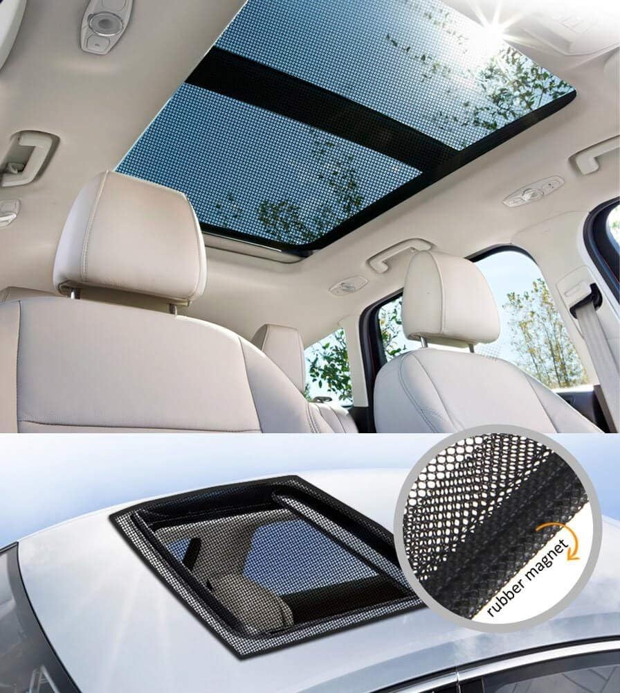 Window Screen Mesh Net PVC strips, Magnetic Strip, fiberglass mesh Magnetic Screen Door Kittymouse Anti Mosquito Bug Insect Fly (Car sunroof Magnetic Screen)